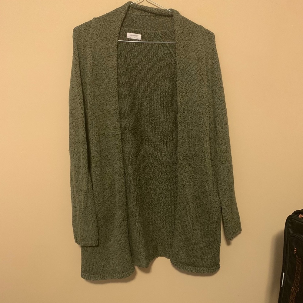 Green cardigan